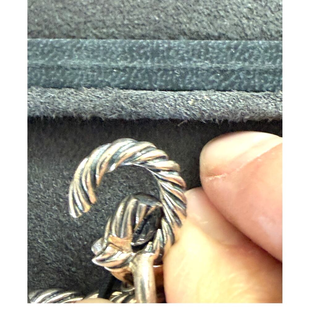 Estate David Yurman Sterling Silver (925) Oval Link 7.5" Bracelet with Gift Box - Picture 6 of 9